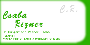 csaba rizner business card
